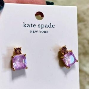 Kate Spade Purple and Gold Stud Earrings
